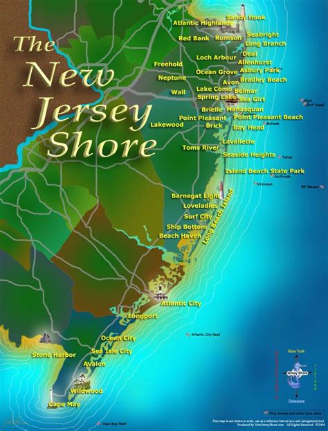 Map Of Jersey Shore Points Kneelpost