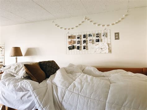 My Bed Setup At Calvin University Minimalist Dorm Setup Photo Wall