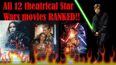 Ranking All 12 Star Wars Theatrical Films Film Fridays Wigknight