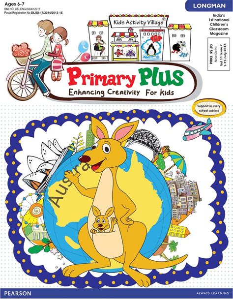 Primary Plus Kids Issue I August 2014 Cover Page Magazines For Kids