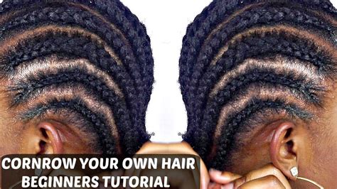 The right section will now be placed to the side. How To Cornrow Your Own Hair For Beginners - YouTube