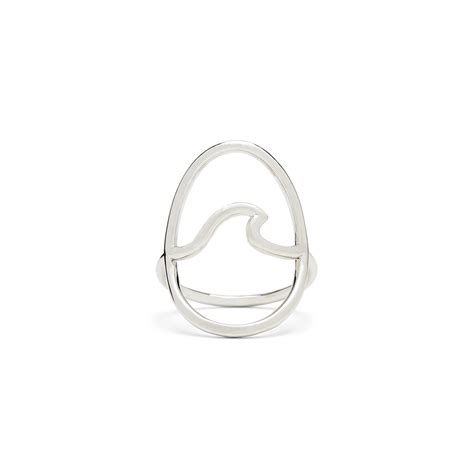 Pura Vida Large Wave Ring In Silver Pura Vida Accessories