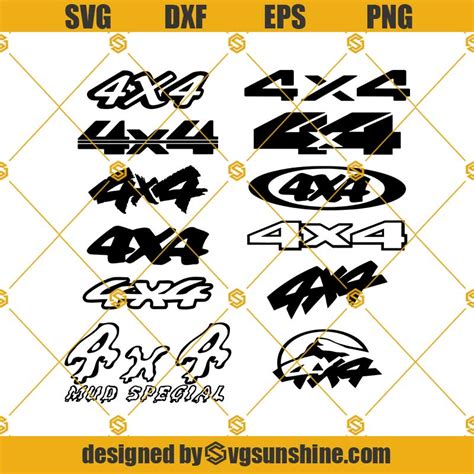 4x4 Four By Four Logo Svg 4x4 Four By Four Logo Pack Off Road Rally