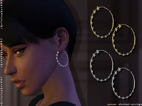 The Sims Resource Stardust Earrings Christopher067
