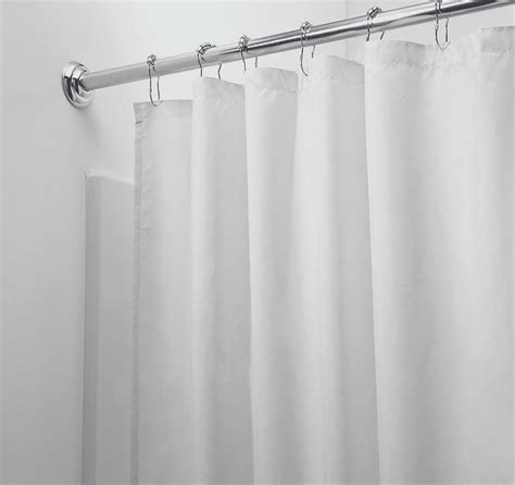 Mold And Mildew Resistant Fabric Shower Curtain Liner White