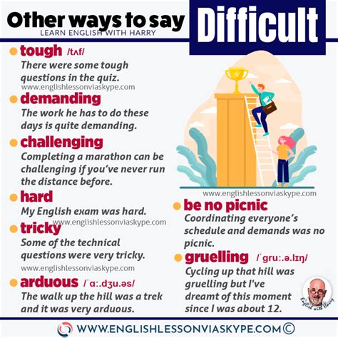 13 Other Words For Difficult In English Learn English With Harry 👴