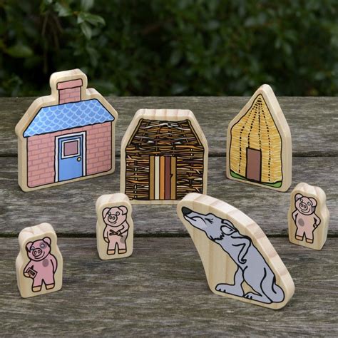 Three Little Pigs Wooden Character Pack Literacy From Early Years