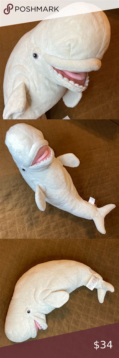 Disney Store Finding Dory Bailey White Beluga Whale 20” Plush Stuffed