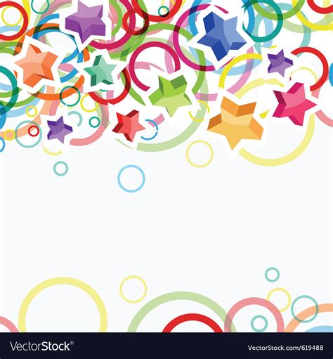 Festive Background With Bright Stars And Circles Vector Image