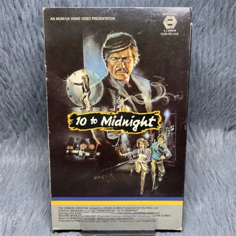 10 To Midnight Vhs Tape 1983 Charles Bronson Mgmua Canon Films Big Box
