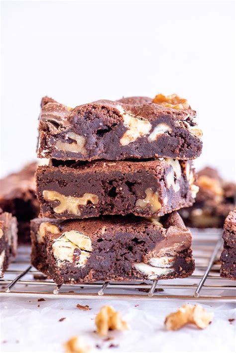 Walnut Triple Chocolate Brownies Recipe The Gourmet Larder