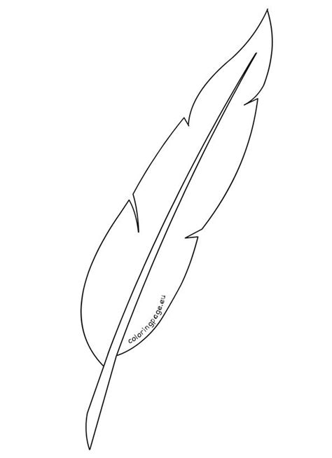 Feather Pattern Template Indian Feather Template Coloring Page