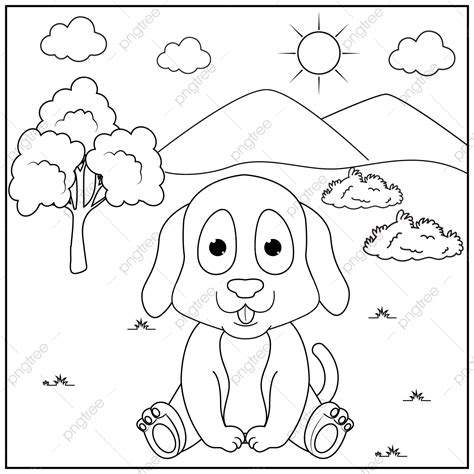 Coloring Cute Dog Cartoon For Kids Car Drawing Cartoon Drawing Dog