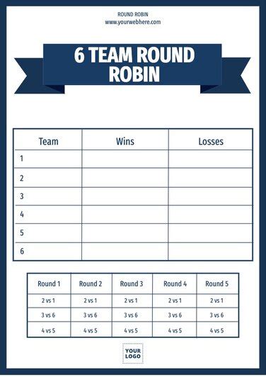 Team Round Robin Template Download Printable Pdf Templateroller Lupon