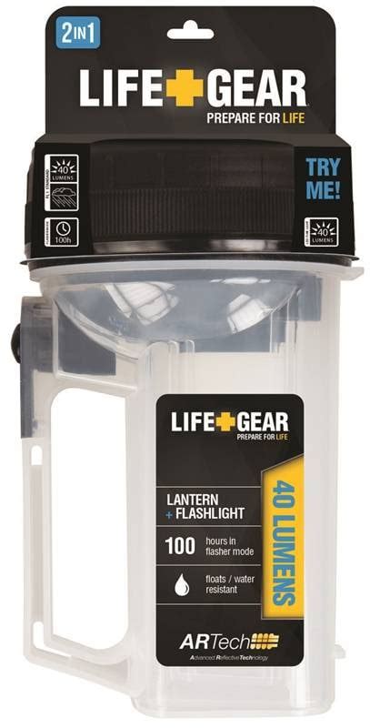 Life Gear 4 In 1 Led Glow Flashlight With Storage