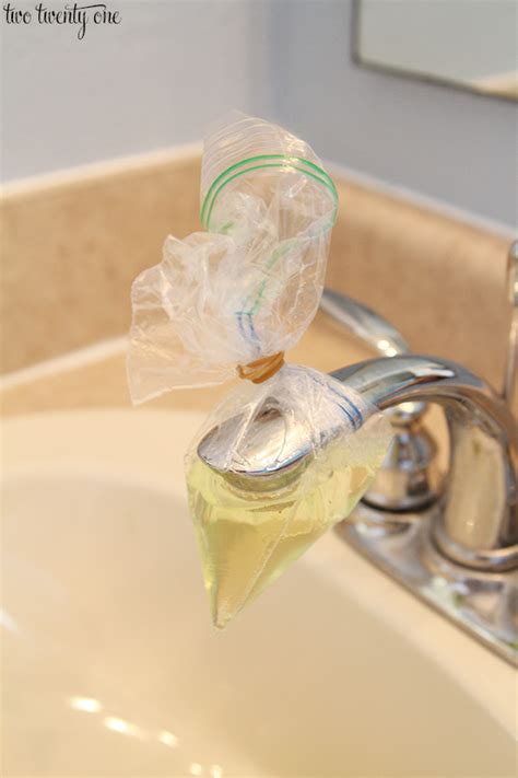 Take the faucet out and clean the place where the faucet sat. How To Clean Calcium Off Faucets