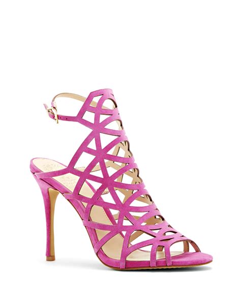 Vince Camuto Kristana Cutout High Heel Sandal In Pink Lyst