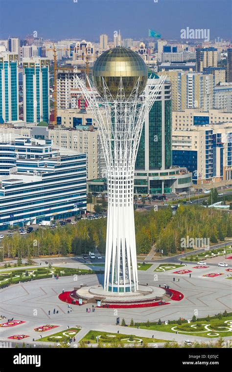 Astana Avenue Bayterek Boulevard City Kazakhstan Central Asia