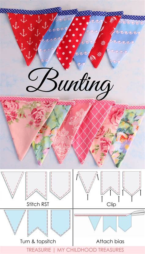 How To Make Bunting 3 Free Bunting Template Shapes Bunting Template
