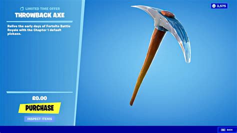Buying The Og Throwback Pickaxe For Free In Fortnite Youtube