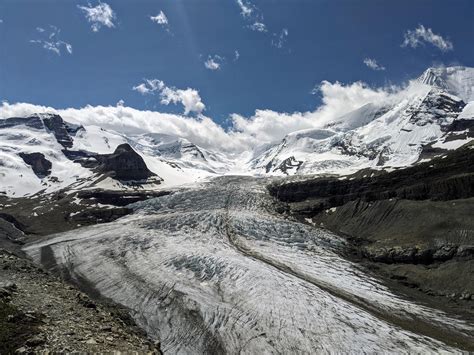 Mount Robson Glacier In British Columbia As Seen From Snowbird Pass R