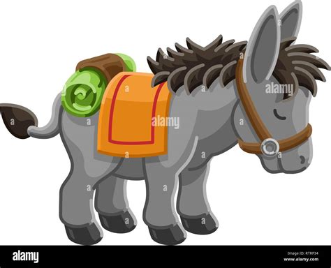 Personaje Animado Animal Burro Imagen Vector De Stock Alamy