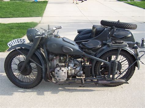 Reproduction German Wwii Bwm 750 R 71 Motorcycle With Side Car