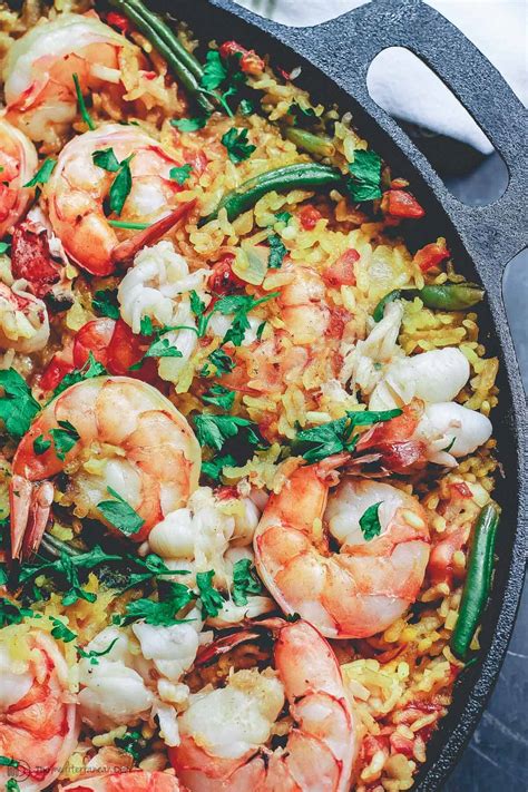 Easy Seafood Paella Recipe The Mediterranean Dish