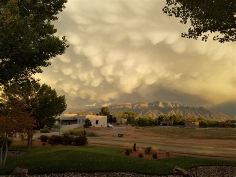 Omnious Looking Mammatus Clouds Over Albuquerque New Mexico Strange