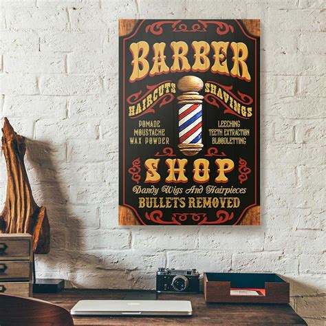 Barber Haircuts Shaving Hairdresser Canvas Prints Wall Art Decor