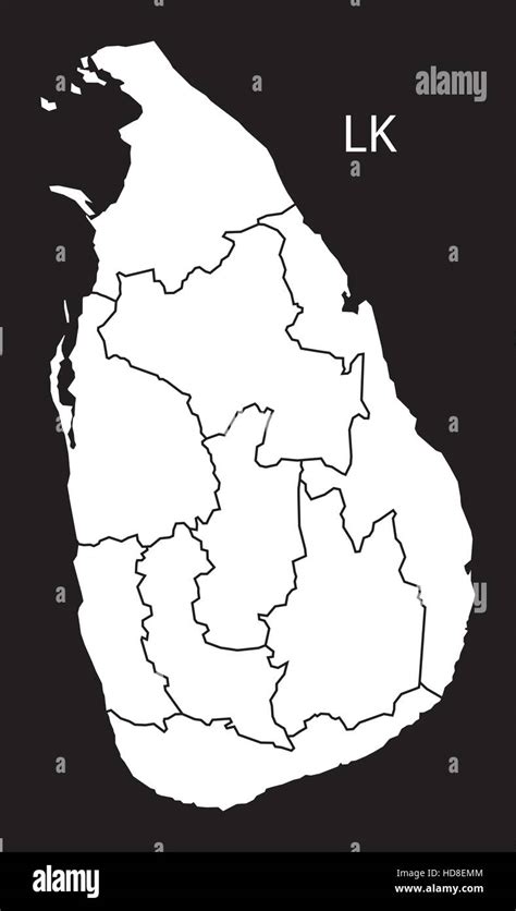 Black White Sri Lanka Outline Map Royalty Free Vector Vrogue Co