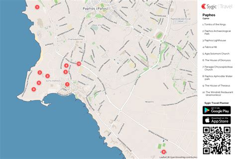Paphos Printable Tourist Map Sygic Travel