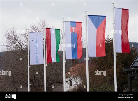 Visegrad Group Flags Hungary Slovakia Czech Republic Poland