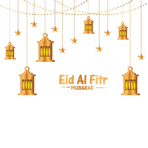 รูปอิสลามเทศกาลสมจริง Eid Al Fitr พื้นหลังโปร่งใสพร้อมตะเกียง Png