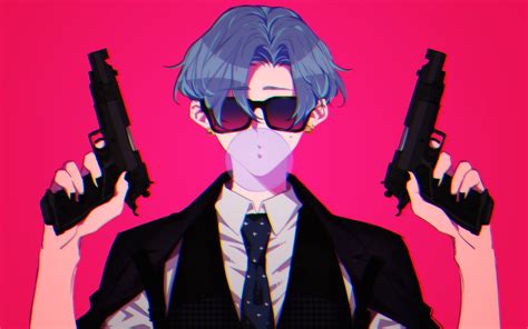 Anime Guy With Guns