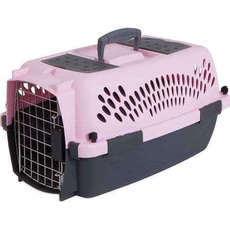 Aspen Pet Porter Heavy Duty Pet Carrier Pink Built In Compartments Hold
