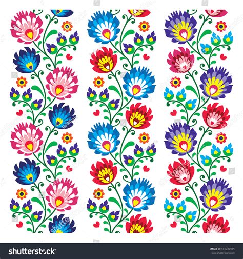 Seamless Traditional Folk Polish Pattern Seamless Stock Vector