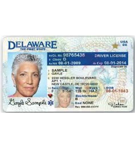 Delaware Drivers License Novelty Enhanced