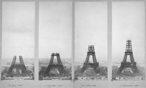 Eiffel Tower Under Construction 1887 1889