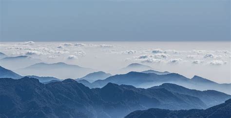 Desktop Wallpaper All Over Clouds Mountains Peak Horizon Hd Image