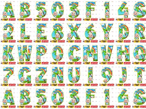 Cocomelon Svg Cocomelon Alphabet Svg Cocomelon Font Svg In 2021