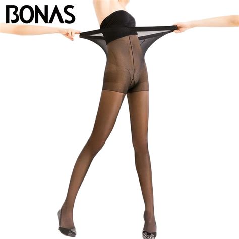 bonas 10d ultra thin sexy breathable tights women bright silk pantyhose sun protection nylon