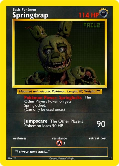 Fnaf Pokemon Cards Fandom