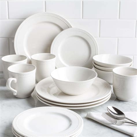 Stoneware dinnerware for every meal. Thomson Pottery Pearlina Stoneware Dinnerware - Set of 16 ...