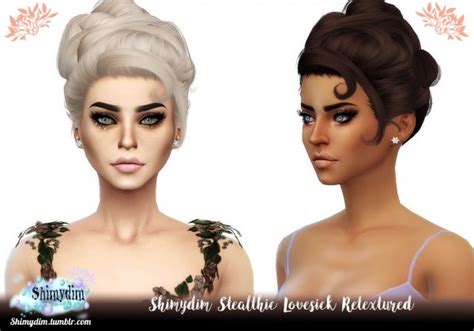 Shimydim Stealthic Lovesick Hair Retextured Sims 4 Hairs