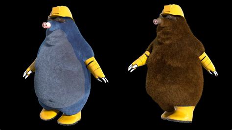 Mole Cartoon Character Mole Disney Character Rigged 3