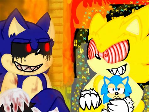 Fleetway Super Sonic And Sonicexe Meet By Koaaya On Deviantart