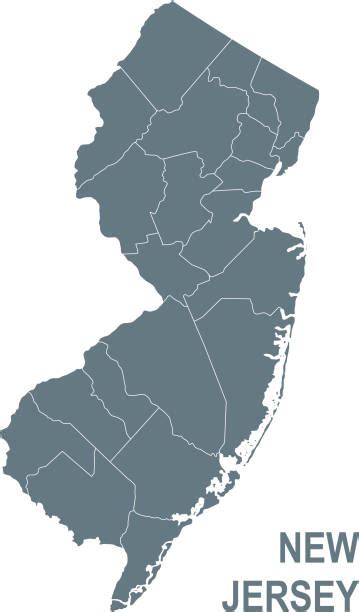 New Jersey Counties Map Illustrations Royalty Free Vector Graphics