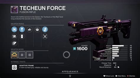 Destiny 2 Techeun Force God Roll And How To Get Deltias Gaming