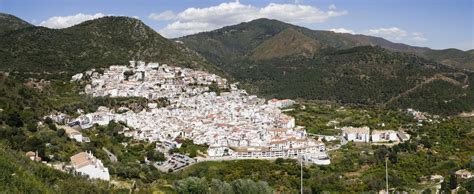 Panoramic View Of A Typical Andalusian Mountain Village Of Ojen